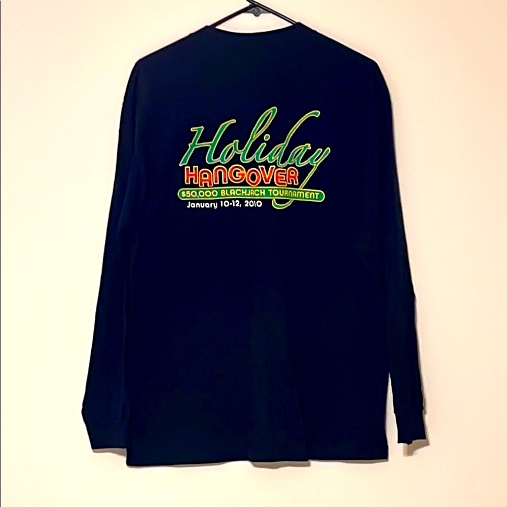 Alstyle. Black Long Sleeve Shirt with Colorful Logo. Like New.